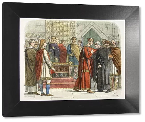 King William I pays court to the English leaders, c1066 (1864)