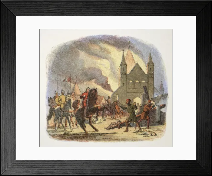 Framed Print : William I receiving a fatal injury at Mantes, France, 1087 (1864) Framed Print : William I receiving a fatal injury at Mantes, France, 1087 (1864)