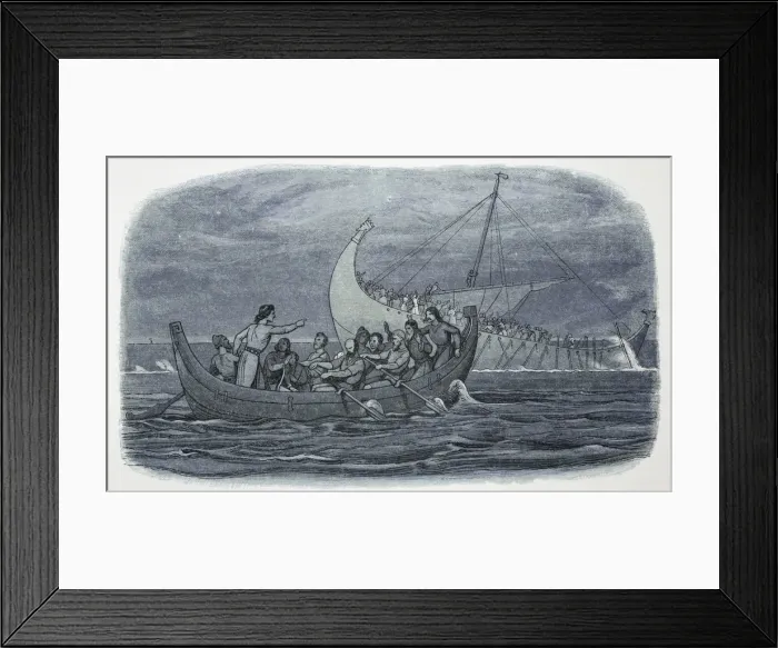 Framed Print : Wreck of the White Ship, France, 1120 (1864). Artist: James William Edmund Doyle Framed Print : Wreck of the White Ship, France, 1120 (1864). Artist: James William Edmund Doyle