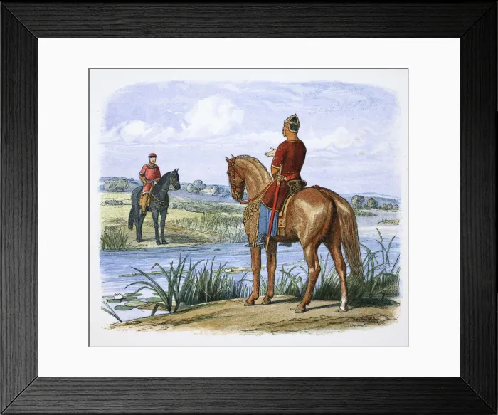Framed Print : Henry of Anjou and Stephen confer across the Thames, 1153 (1864) Framed Print : Henry of Anjou and Stephen confer across the Thames, 1153 (1864)
