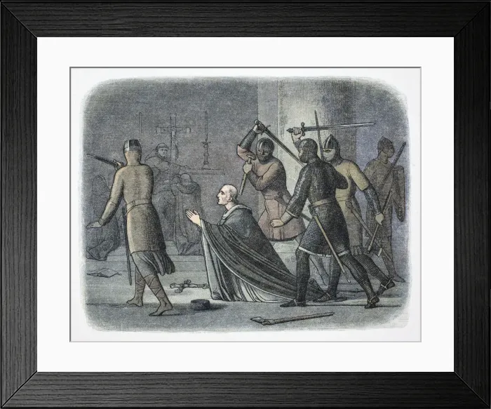 Framed Print : Murder of Thomas Becket, Canterbury Cathedral, Kent, 1170 (1864) Framed Print : Murder of Thomas Becket, Canterbury Cathedral, Kent, 1170 (1864)