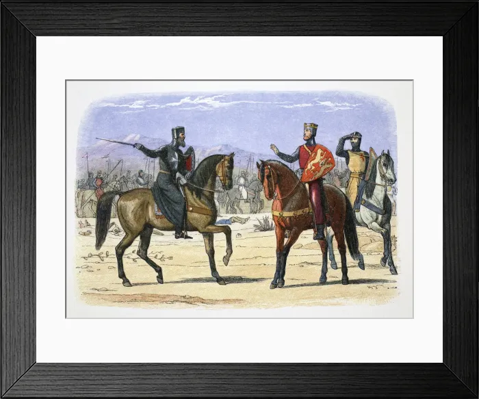 Framed Print : Richard I of England and the Master of St John, Jaffa, 1191 (1864) Framed Print : Richard I of England and the Master of St John, Jaffa, 1191 (1864)