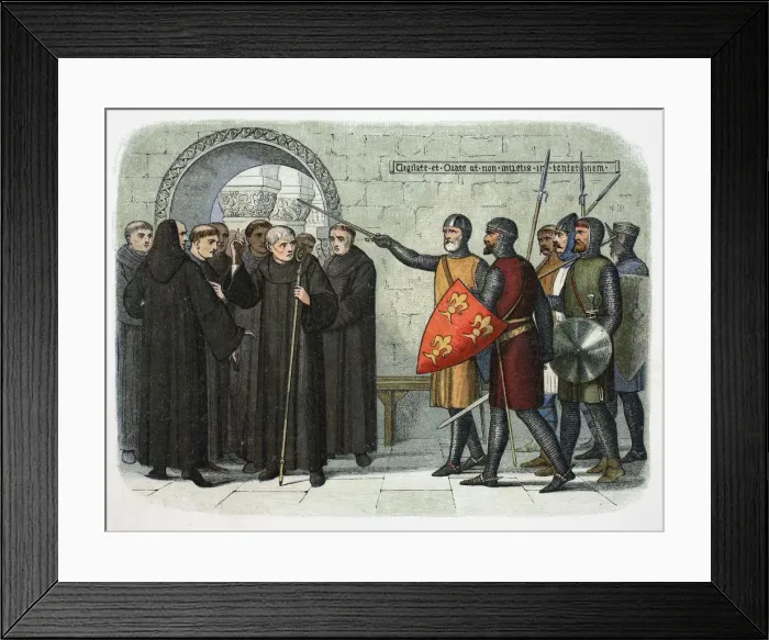 Framed Print : The monks of Christ Church, Canterbury, expelled, 1207 (1864) Framed Print : The monks of Christ Church, Canterbury, expelled, 1207 (1864)