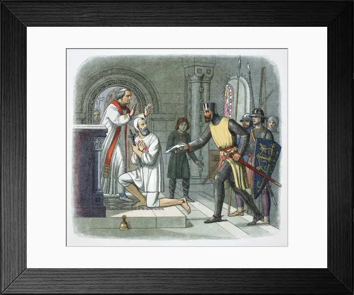 Framed Print : Hubert de Burgh taken from sanctuary at Boisars, France, 1232 (1864) Framed Print : Hubert de Burgh taken from sanctuary at Boisars, France, 1232 (1864)