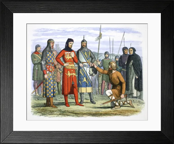 Framed Print : Piers Gavestons head shown to the Earl of Lancaster, 1312 (1864) Framed Print : Piers Gavestons head shown to the Earl of Lancaster, 1312 (1864)