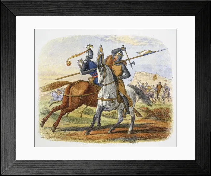 Framed Print : Robert the Bruce kills Sir Henry Bohun, Battle of Bannockburn, Scotland, 1314 (1864) Framed Print : Robert the Bruce kills Sir Henry Bohun, Battle of Bannockburn, Scotland, 1314 (1864)