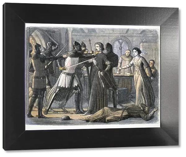 The arrest of Sir Roger Mortimer, Nottingham Castle, 1330 (1864)