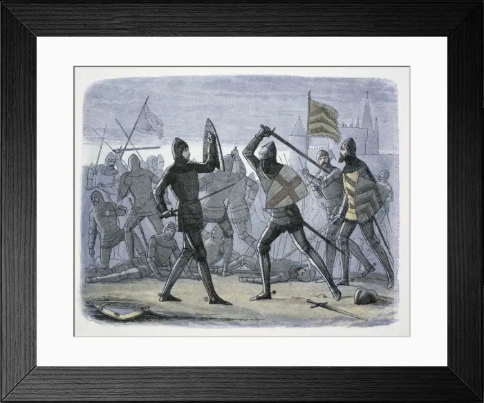 Framed Print : The Siege of Calais, France, 1346-1347 (1864). Artist: James William Edmund Doyle Framed Print : The Siege of Calais, France, 1346-1347 (1864). Artist: James William Edmund Doyle