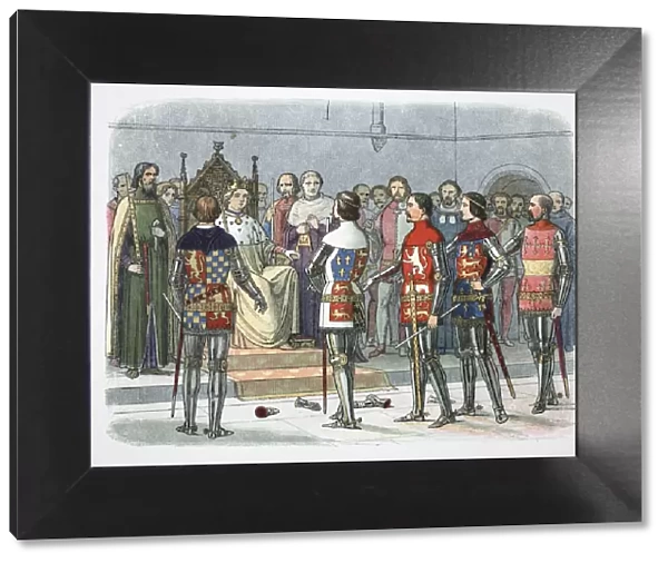 Nobles before King Richard II, Westminster, 1387 (1864)