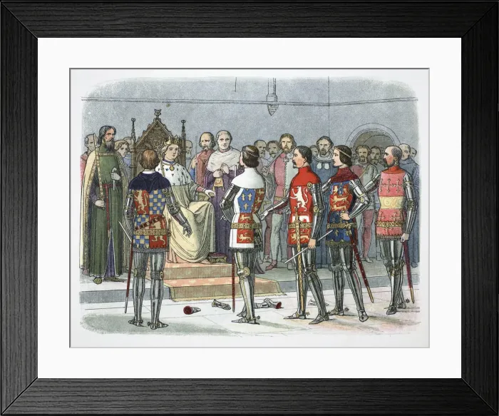 Framed Print : Nobles before King Richard II, Westminster, 1387 (1864) Framed Print : Nobles before King Richard II, Westminster, 1387 (1864)