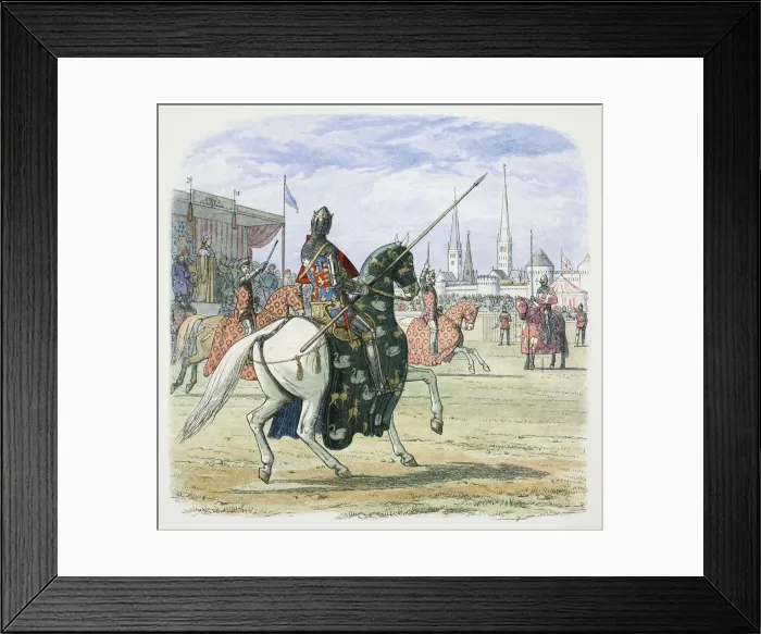 Framed Print : King Richard II stops the duel between the Dukes of Hereford and Norfolk, 1398 (1864) Framed Print : King Richard II stops the duel between the Dukes of Hereford and Norfolk, 1398 (1864)