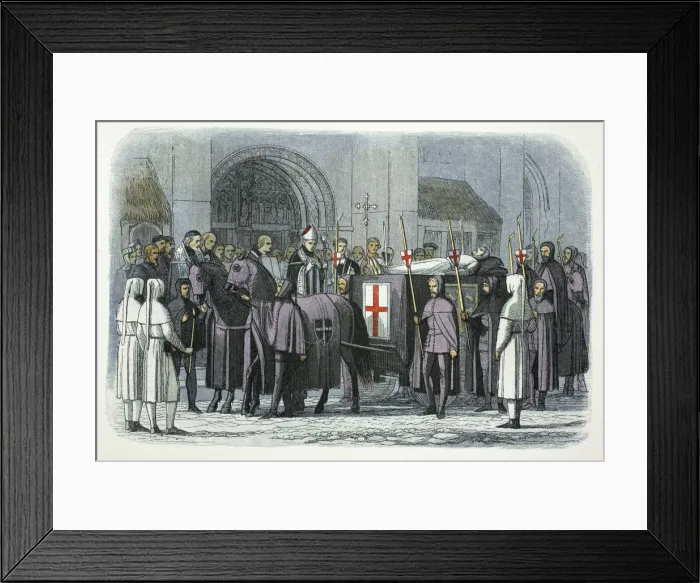Framed Print : The body of Richard II brought to St Pauls Cathedral, London, 1400 (1864). Artist Framed Print : The body of Richard II brought to St Pauls Cathedral, London, 1400 (1864). Artist