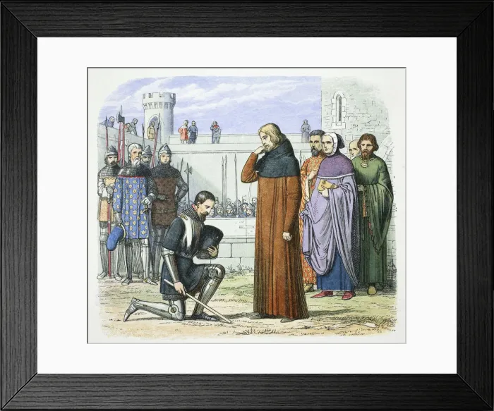 Framed Print : Henry Bolingbroke demanding the throne of Richard II of England, Flint, Wales, 1399 (1864) Framed Print : Henry Bolingbroke demanding the throne of Richard II of England, Flint, Wales, 1399 (1864)