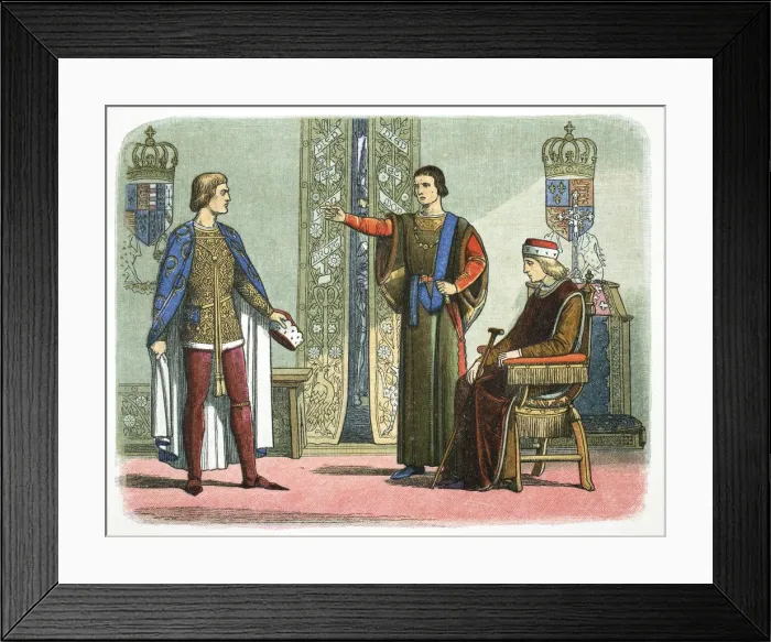 Framed Print : Henry VI of England and the Dukes of York and Somerset, 1450 (1864) Framed Print : Henry VI of England and the Dukes of York and Somerset, 1450 (1864)