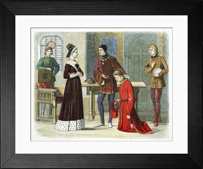 Framed Print : The Earl of Warwick submits to Queen Margaret, 1470 (1864) Framed Print : The Earl of Warwick submits to Queen Margaret, 1470 (1864)