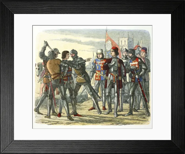 Framed Print : Murder of Prince Edward after his capture by King Edward IV, 1471 (1864). Artist Framed Print : Murder of Prince Edward after his capture by King Edward IV, 1471 (1864). Artist