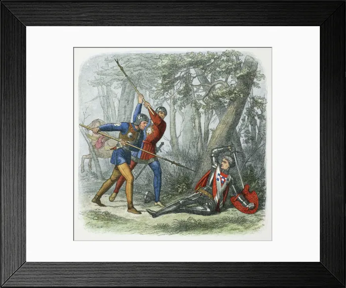Framed Print : Death of Warwick the Kingmaker, Battle of Barnet, 1471 (1864) Framed Print : Death of Warwick the Kingmaker, Battle of Barnet, 1471 (1864)