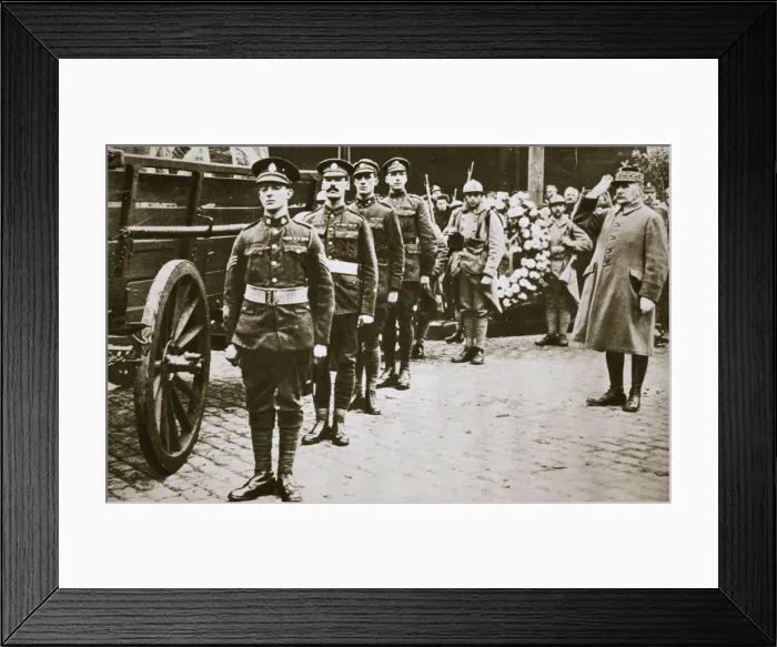 Framed Print : Marshal Foch, French general, saluting the British Unknown Soldier, c1918c1920(?) Framed Print : Marshal Foch, French general, saluting the British Unknown Soldier, c1918c1920(?)