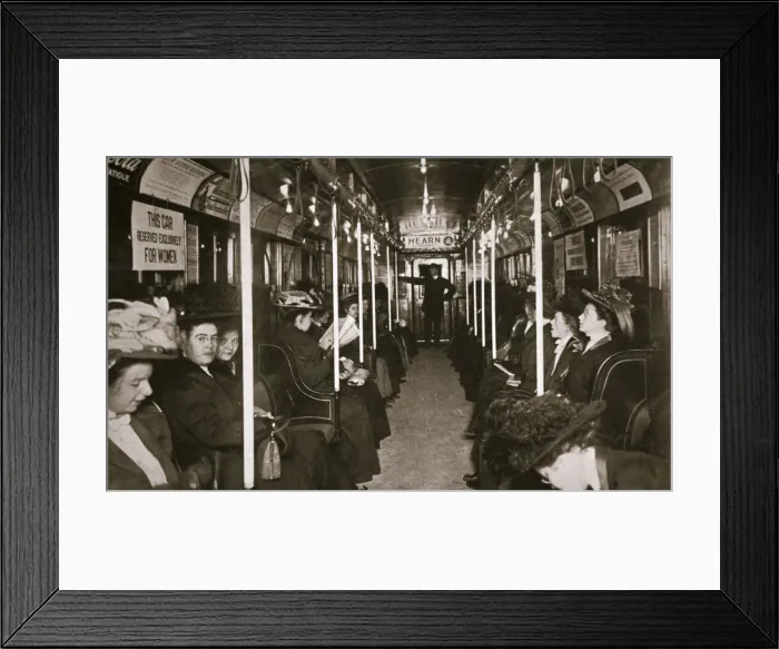 Framed Print : Hudson River subway train, New York, USA, c1901. Artist: Edwin Levick Framed Print : Hudson River subway train, New York, USA, c1901. Artist: Edwin Levick