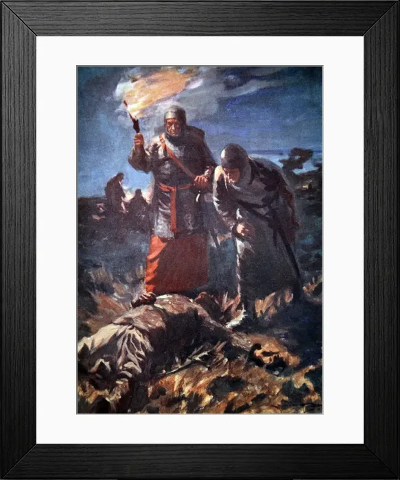 Framed Print : Aftermath of the Battle of Legnano, Italy, 1176 (1913). Artist: Arthur C Michael Framed Print : Aftermath of the Battle of Legnano, Italy, 1176 (1913). Artist: Arthur C Michael