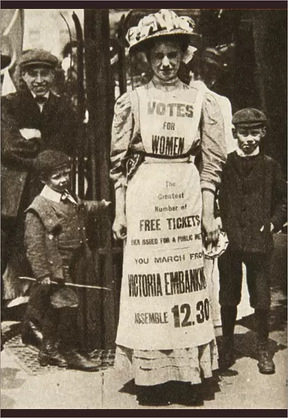 The suffragette housemaid, 1908. Artist: Central News