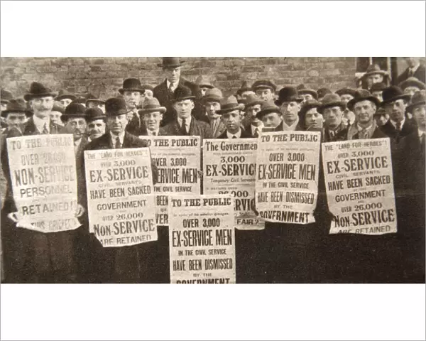 Peaceful demonstration regarding the treatment of British ex-servicemen, 1923. Artist