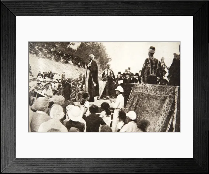 Framed Print : Lord Balfour speaking at the Hebrew University, Jerusalem, Palestine, 1927. Artist Framed Print : Lord Balfour speaking at the Hebrew University, Jerusalem, Palestine, 1927. Artist