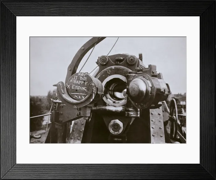 Framed Print : A complimentary message to Fritz, Somme campaign, France, World War I, 1916. Artist Framed Print : A complimentary message to Fritz, Somme campaign, France, World War I, 1916. Artist