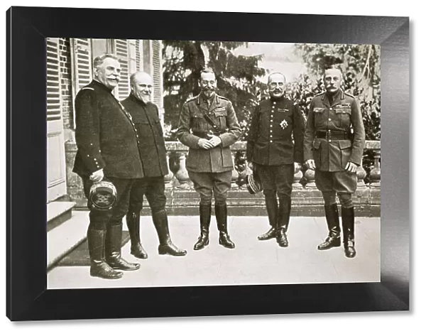 King George V in France, World War I, 1916