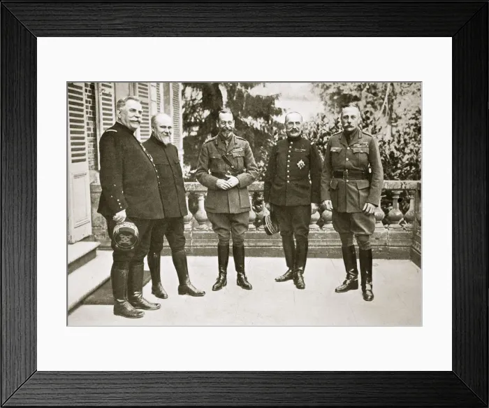 Framed Print : King George V in France, World War I, 1916 Framed Print : King George V in France, World War I, 1916