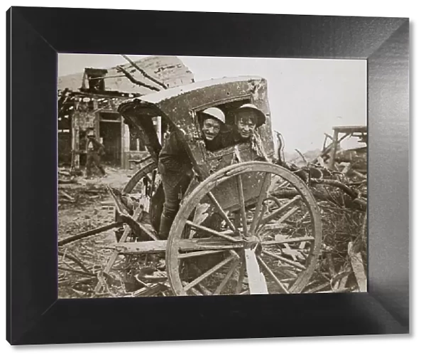 Cab, sir! Found in a captured village, France, World War I, 1916
