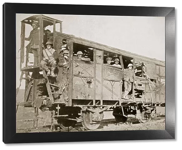 Captured German railway carriage, the Ancre, France, World War I, 1916