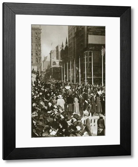 Framed Print : When peace came, New York City, USA, 1918 Framed Print : When peace came, New York City, USA, 1918
