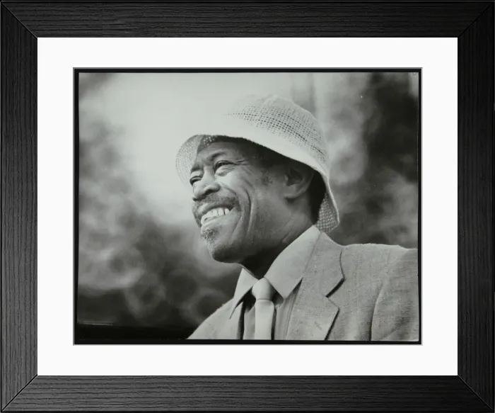 Framed Print : American trombonist Al Grey at the Capital Radio Jazz Festival, Alexandra Palace, London, July 1982 Framed Print : American trombonist Al Grey at the Capital Radio Jazz Festival, Alexandra Palace, London, July 1982