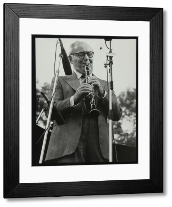 Framed Print : Benny Goodman playing his clarinet, Knebworth, Hertfordshire, 1982 Framed Print : Benny Goodman playing his clarinet, Knebworth, Hertfordshire, 1982