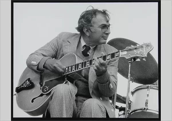 American guitarist Bucky Pizzarelli on stage at the Capital Radio Jazz Festival, London, 1979