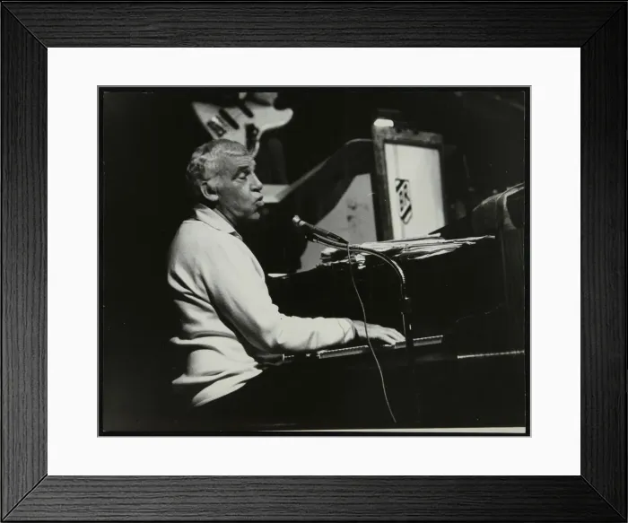 Framed Print : Buddy Rich playing the piano, Forum Theatre, Hatfield, Hertfordshire, November 1986 Framed Print : Buddy Rich playing the piano, Forum Theatre, Hatfield, Hertfordshire, November 1986