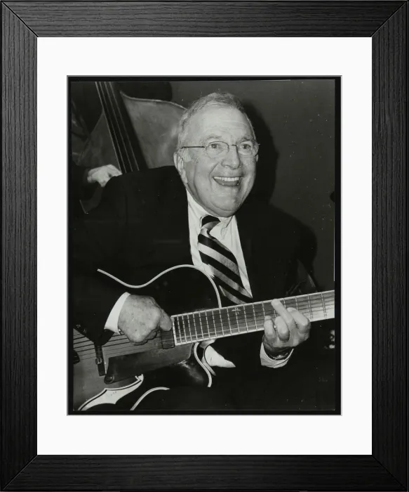 Framed Print : American guitarist Bucky Pizzarelli at The Fairway, Welwyn Garden City, Hertfordshire, 2000 Framed Print : American guitarist Bucky Pizzarelli at The Fairway, Welwyn Garden City, Hertfordshire, 2000