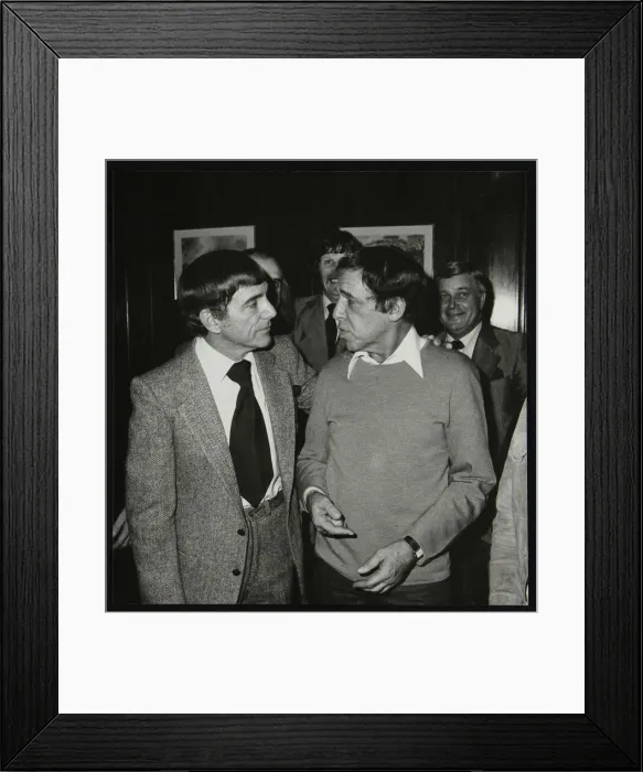 Framed Print : Louie Bellson and Buddy Rich at the International Drummers Association meeting, 1978 Framed Print : Louie Bellson and Buddy Rich at the International Drummers Association meeting, 1978