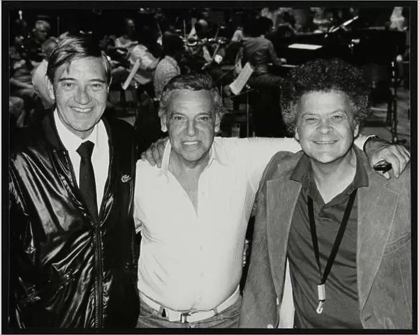 Jack Parnell, Buddy Rich and Steve Marcus at the Royal Festival Hall, London, 22 June 1985