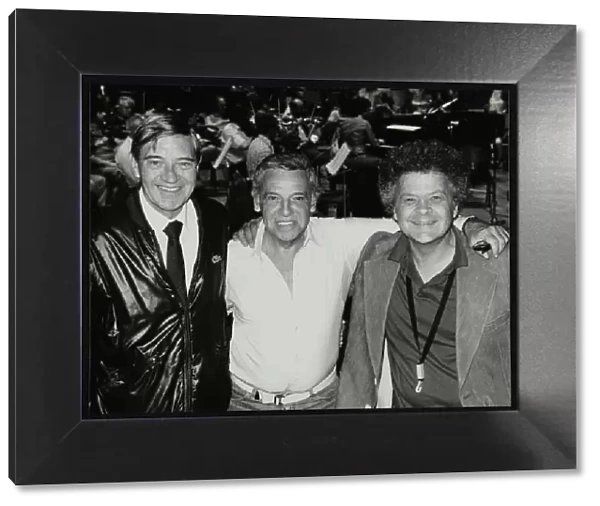 Jack Parnell, Buddy Rich and Steve Marcus at the Royal Festival Hall, London, 22 June 1985