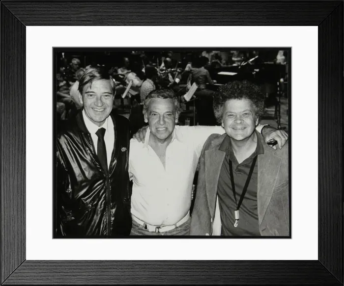 Framed Print : Jack Parnell, Buddy Rich and Steve Marcus at the Royal Festival Hall, London, 22 June 1985 Framed Print : Jack Parnell, Buddy Rich and Steve Marcus at the Royal Festival Hall, London, 22 June 1985