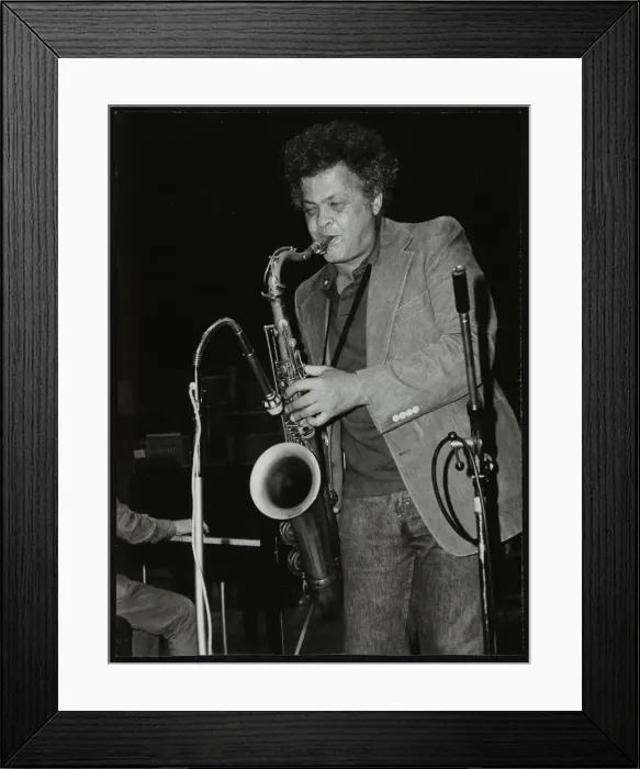 Framed Print : Steve Marcus, saxophonist with Buddy Richs band, at the Royal Festival Hall, London, June 1985 Framed Print : Steve Marcus, saxophonist with Buddy Richs band, at the Royal Festival Hall, London, June 1985