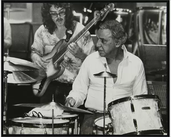 Buddy Rich and Dave Carpenter playing at the Royal Festival Hall, London, June 1985