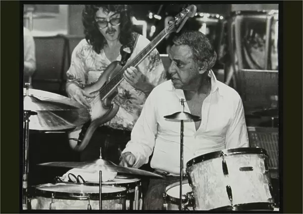 Buddy Rich and Dave Carpenter playing at the Royal Festival Hall, London, June 1985