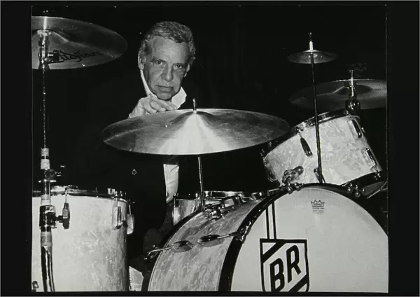 American drummer Buddy Rich playing at the Royal Festival Hall, London, June 1985