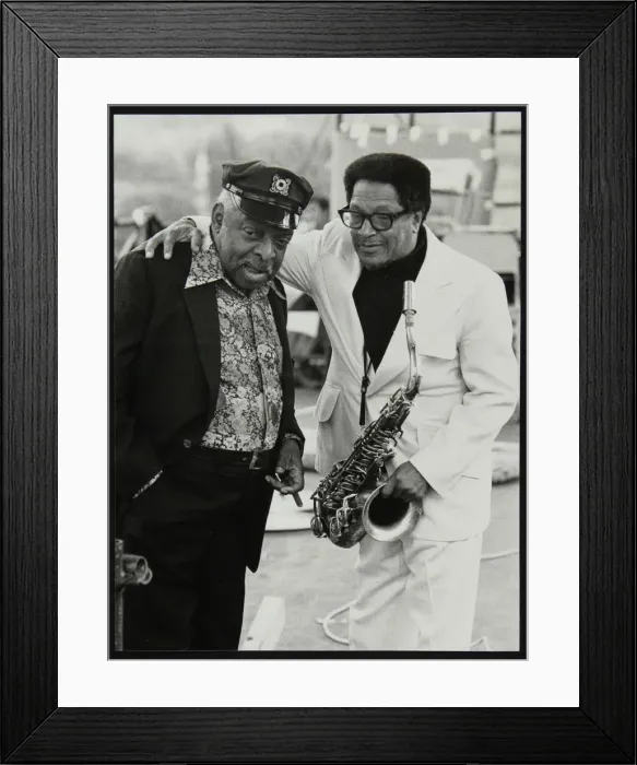 Framed Print : Count Basie and Illinois Jacquet at the Capital Radio Jazz Festival, London, July 1979 Framed Print : Count Basie and Illinois Jacquet at the Capital Radio Jazz Festival, London, July 1979