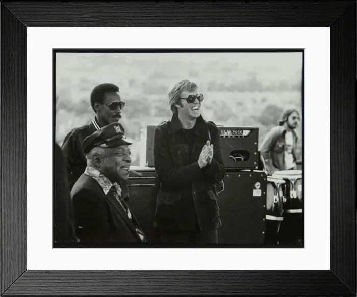Framed Print : Count Basie with singer Dennis Rowland and drummer Butch Miles at the Capital Radio Jazz Festival Framed Print : Count Basie with singer Dennis Rowland and drummer Butch Miles at the Capital Radio Jazz Festival