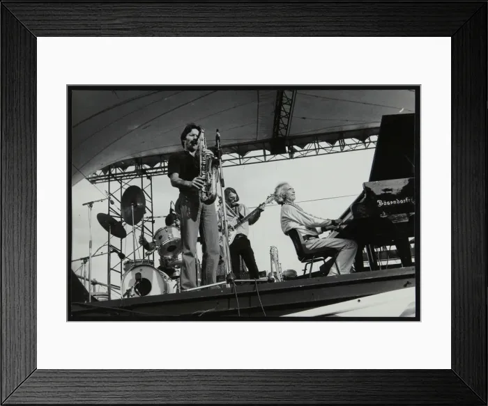 Framed Print : The Dave Brubeck Quartet playing at the Capital Radio Jazz Festival, London, July 1979 Framed Print : The Dave Brubeck Quartet playing at the Capital Radio Jazz Festival, London, July 1979