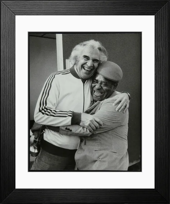 Framed Print : Dave Brubeck and Dizzy Gillespie at the Capital Radio Jazz Festival, Alexandra Palace, London, 1979 Framed Print : Dave Brubeck and Dizzy Gillespie at the Capital Radio Jazz Festival, Alexandra Palace, London, 1979